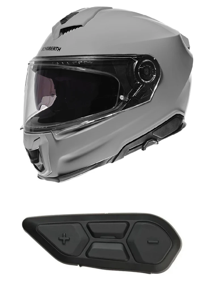 Zestaw: kask integralny Schuberth S3 szary + dedykowany interkom motocyklowy