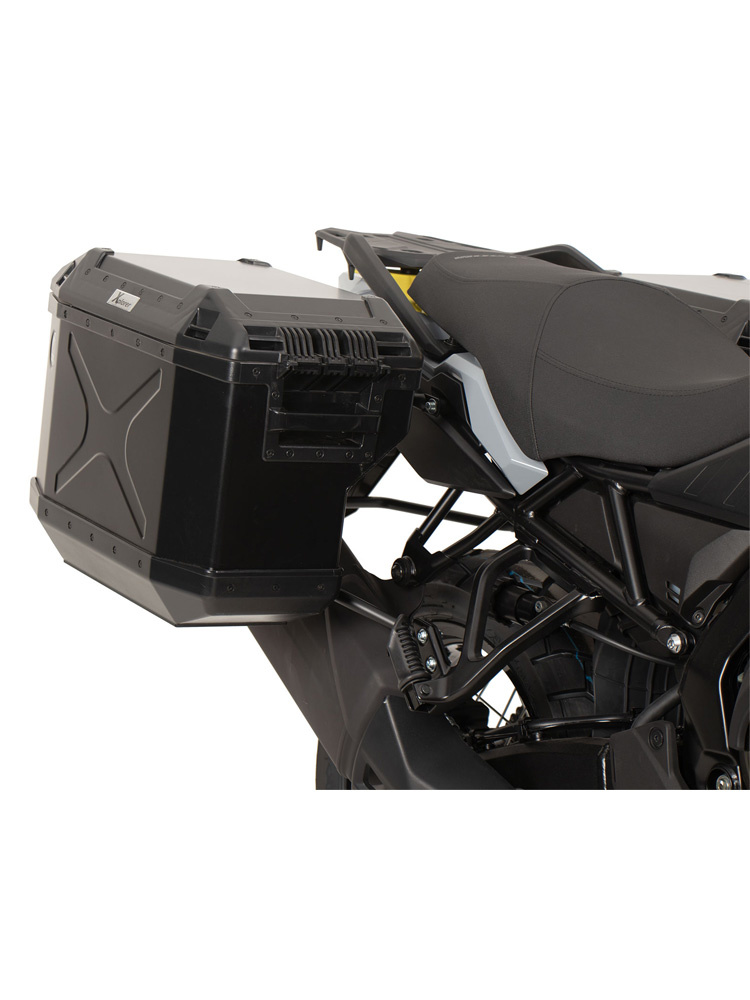 Zestaw: kufry boczne + stelaże Hepco&Becker Xplorer Cutout do Suzuki V-Strom 800 DE (23-) czarne