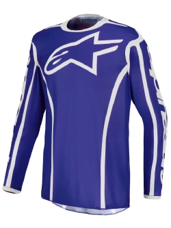 Bluza cross dziecięca Alpinestars MX Fluid Apex V2 biało-niebieska