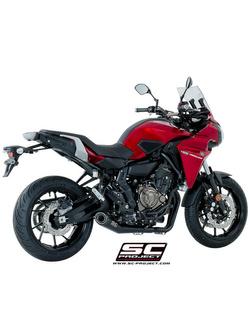 Pełny system 2-1 z tłumikiem stożkowym Black Edition SC-Project do Yamaha TRACER 700 [16-17]