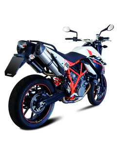 Tłumiki motocyklowe Bolt-On Line (Suono) MIVV do KTM 990 SMR (07-13) / LC8 950 SMR (05-06) srebrne