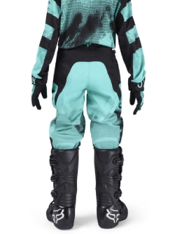 Spodnie cross dziecięce Fox 180 Kairos Torquoise czarno-niebieskie