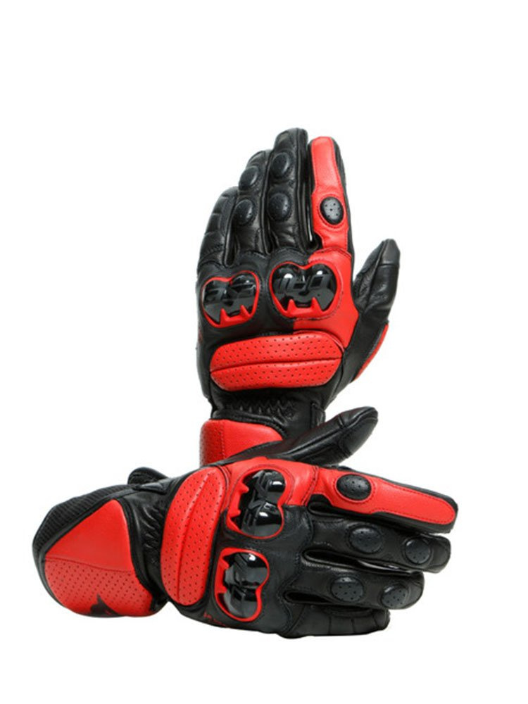 Skórzane rękawice motocyklowe Dainese Impeto czarno-czerwone