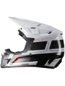 Kask enduro Leatt Moto 9.5 Carbon biało-czarny