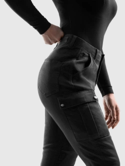 Jeansy motocyklowe damskie Rebelhorn Faster czarne