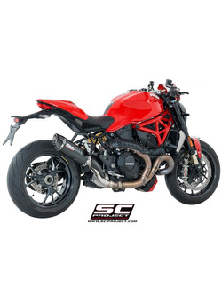Tłumik owalny matowy CARBON Slip-on SC-Project do Ducati MONSTER 1200 R [16-17]