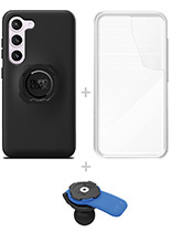 Zestaw: etui na telefon Samsung Galaxy S23, wodoodporny pokrowiec oraz uchwyt kulowy Quad Lock