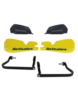Osłony dłoni Barkbusters VPS z regulowanymi deflektorami, żółte + zestaw montażowy BMW, Honda, KTM, Suzuki