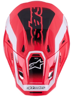 Kask enduro Alpinestars SM7 Deed biało-czerwono-czarny połysk