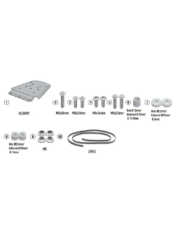Stelaż pod kufer centralny Monolock Kappa Voge Valico 525 DSX (23-)/ 625 DSX (25-) [bez płyty montażowej]
