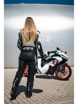 Kombinezon motocyklowy damski dwuczęściowy 4SR RR Power AR czarno-biały