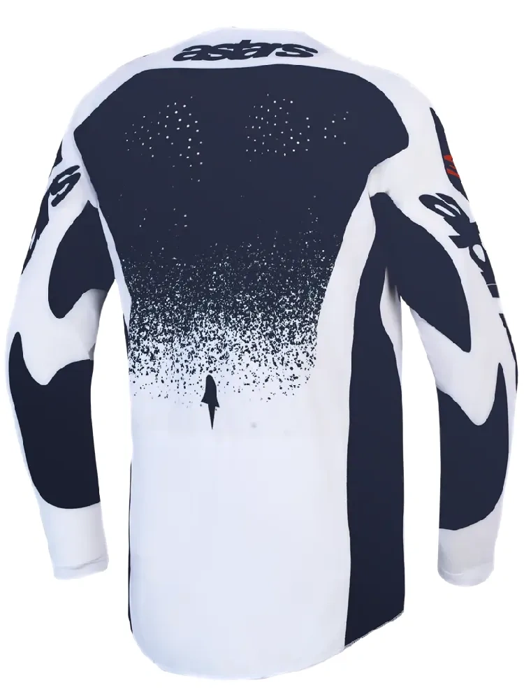 Bluza cross Alpinestars MX Techstar Swan niebiesko-szaro-czerwona