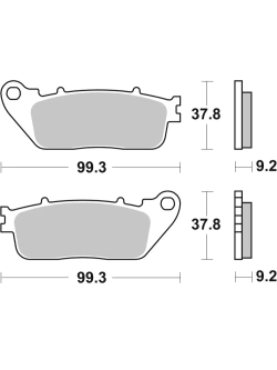 Klocki hamulcowe Brembo SP Honda CB 1000 R (08-25)/ VFR 1200 F (09-16)/ 800 F (13-21)/ 800 X Crossrunner (11-13) [na tył, kpl. na 1 tarczę]