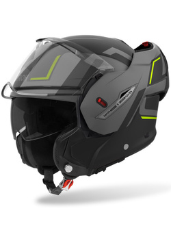 Kask szczękowy Airoh Mathisse II Genius czarno-szaro-żółty