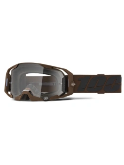 Gogle motocyklowe 100% ARmatic z przeźroczystą szybką brązowe