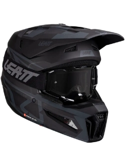 Kask enduro Leatt Moto 3.5 V25 Stealth z goglami czarnymi