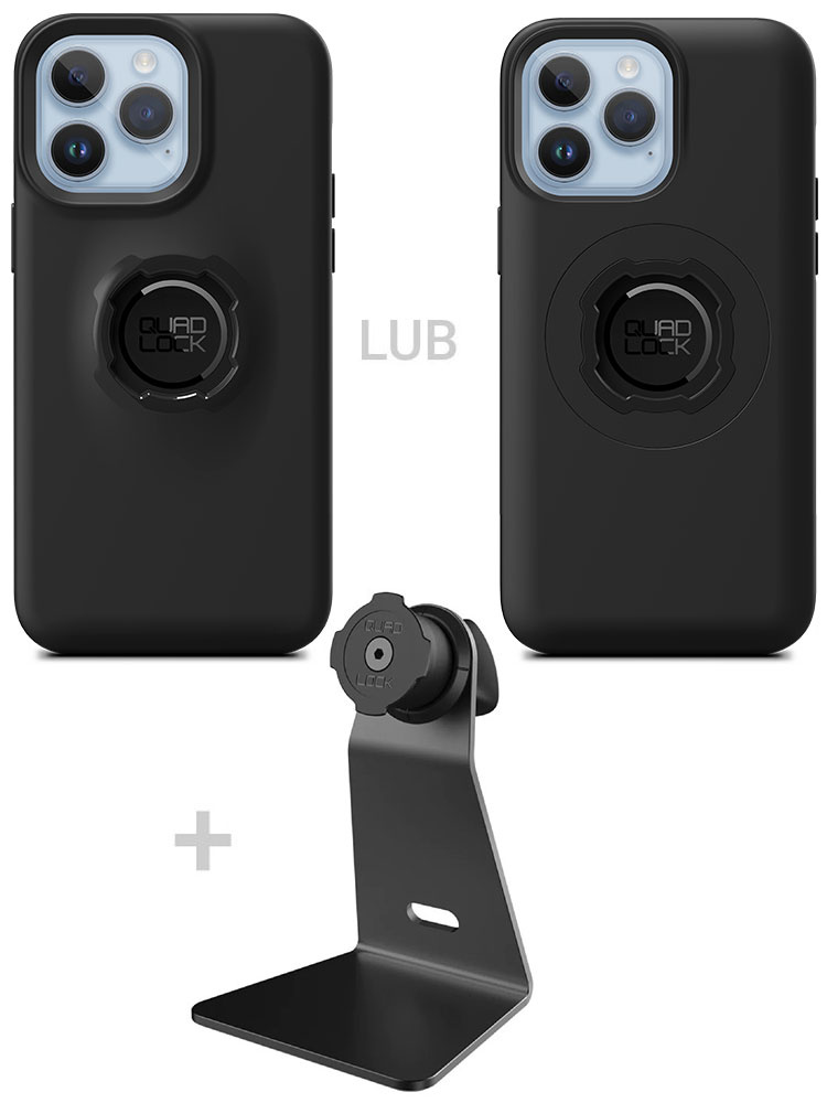 Zestaw na biurko: etui na telefon iPhone 14 Pro Max + uchwyt Quad Lock