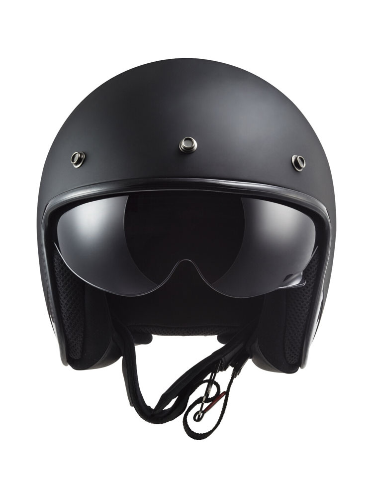 Kask otwarty LS2 OF601 Bob II Solid czarny matowy