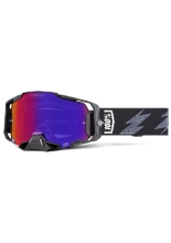 Gogle motocyklowe 100% Armega z szybką lustrzaną czarno-białe