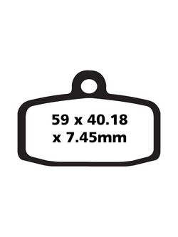 Klocki hamulcowe EBC FA612R 59 x 40.18 x 7.45mm NA PRZÓD