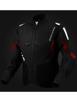 Kurtka motocyklowa tekstylna Rebelhorn Hiker IV czarno-szaro-czerwona