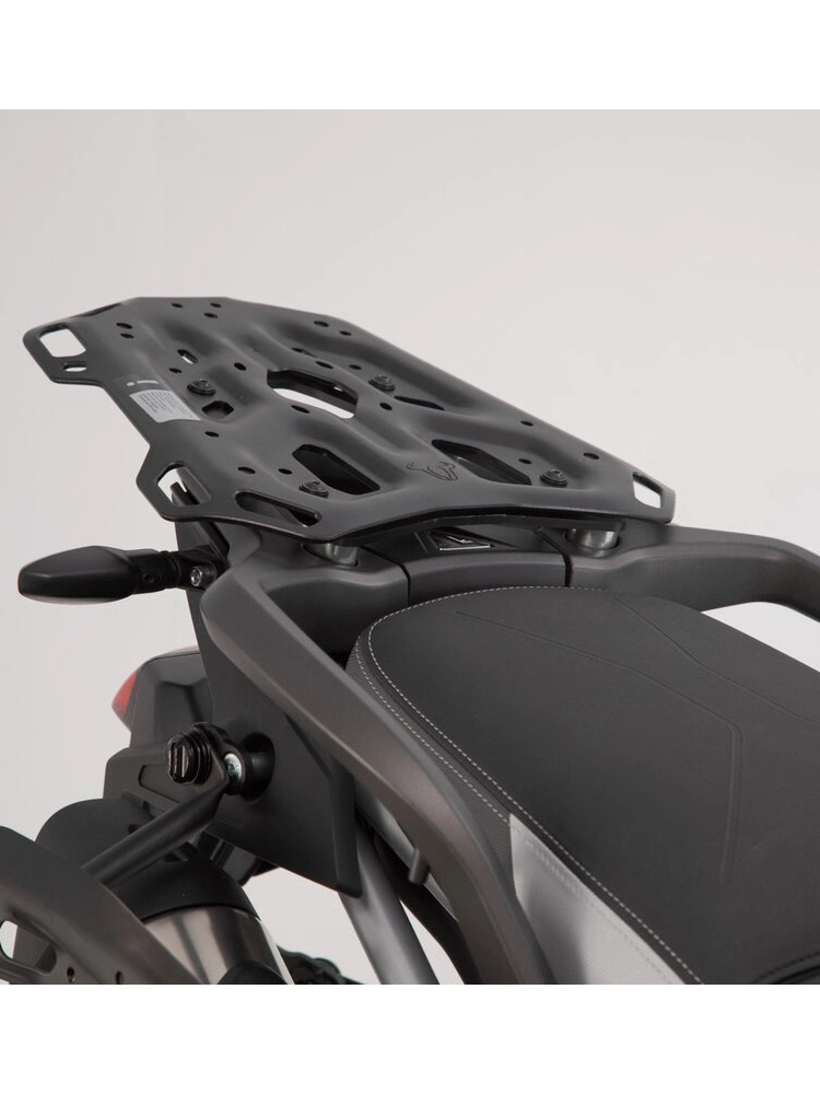 Zestaw: kufry boczne 45/37L + kufer centralny 38L TRAX ADV+ stelaże SW-Motech Triumph Tiger 900 GT/ Pro, Rally Pro (23-) srebrne