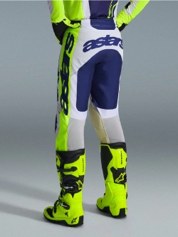 Spodnie cross Alpinestars MX Racer Air Riway szaro-niebieskie-fluo