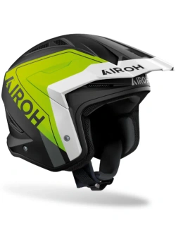 Kask otwarty Airoh Trr 2 Hunt czarno-biały-fluo matowy