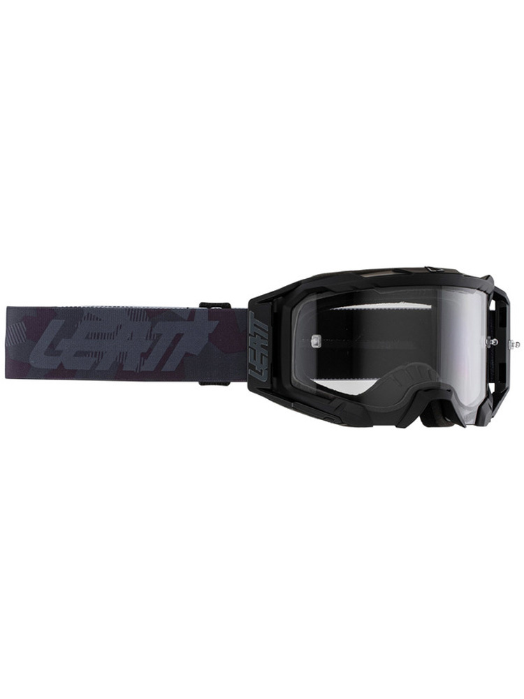 Gogle motocyklowe Leatt Velocity 5.5 Stealth z lekko przyciemnianą szybą czarne
