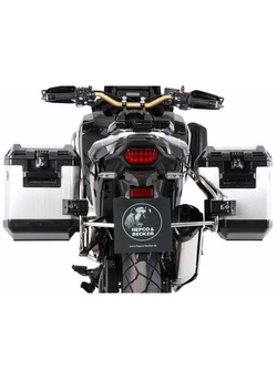 Zestaw: kufry boczne + stelaże Hepco&Becker Xplorer Cutout Honda CRF 1100L Africa Twin (24-) srebrne
