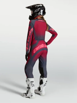Spodnie cross damskie Alpinestars MX Stella Techstar Swan szaro-czerwone