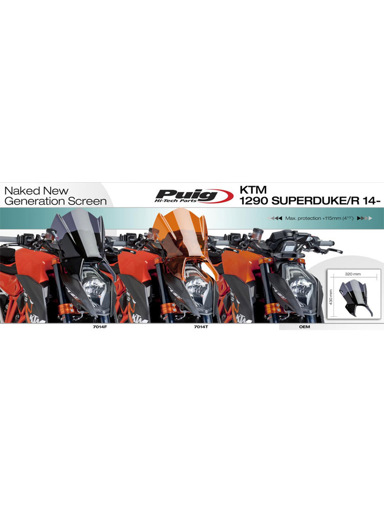 Owiewka PUIG do KTM Superduke R 1290 (14-16) lekko przyciemniana