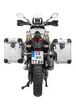 Zestaw: kufry boczne z anodowanego aluminium srebrne Zega Evo X + stelaże srebne Touratech Yamaha Tenere 700 / World Raid (2 x 45L)