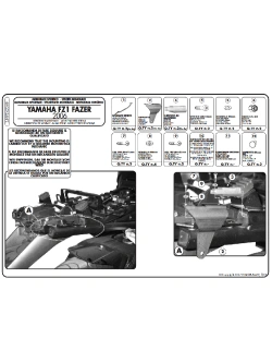 Stelaż pod kufer centralny Monolock Kappa Yamaha FZ1 Fazer 1000 (06-15) [bez płyty montażowej]