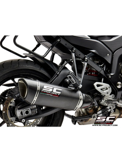 Tłumik SC-Project, SC1-R (Wersja Niska) Titanium / Carbon (Slip On) - BMW S 1000 XR [17-19]