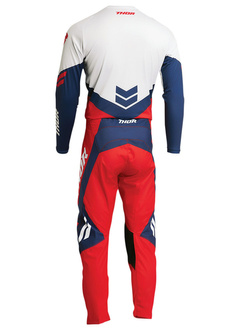 Bluza enduro Thor Sector Chevron biało-niebiesko-czerwona