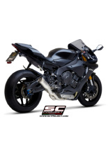 Tłumik SC-Project CR-T Carbon / Titanium, Bez katalizatora, Siatka na wylocie (Slip on) - Yamaha YZF R1 / R1M [17-19]