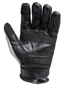 Rękawice motocyklowe skórzane John Doe Tracker - XTM czarno-białe