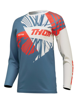 Bluza enduro damska Thor Sector Split niebiesko-biała