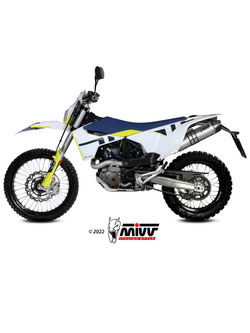 Tłumik motocyklowy Slip-On Line (Oval) MIVV do Husqvarna 701 Supermoto / Enduro (21-) srebrny