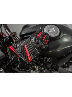 Rękawice motocyklowe Shima Rush czarno-czerwone