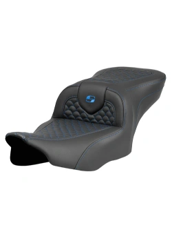 Kanapa motocyklowa dla kierowcy i pasażera Saddlemen Roadsofa DS Extended Reach Harley Davidson Road Glide/ Street Glide (wybrane modele) (23-) czarno-niebieska