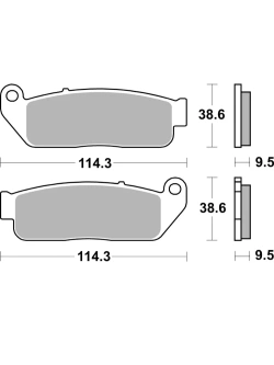 Klocki hamulcowe Brembo SA Indian Scout (15-)/ Sixty (16-) [na przód, kpl. na 1 tarczę]