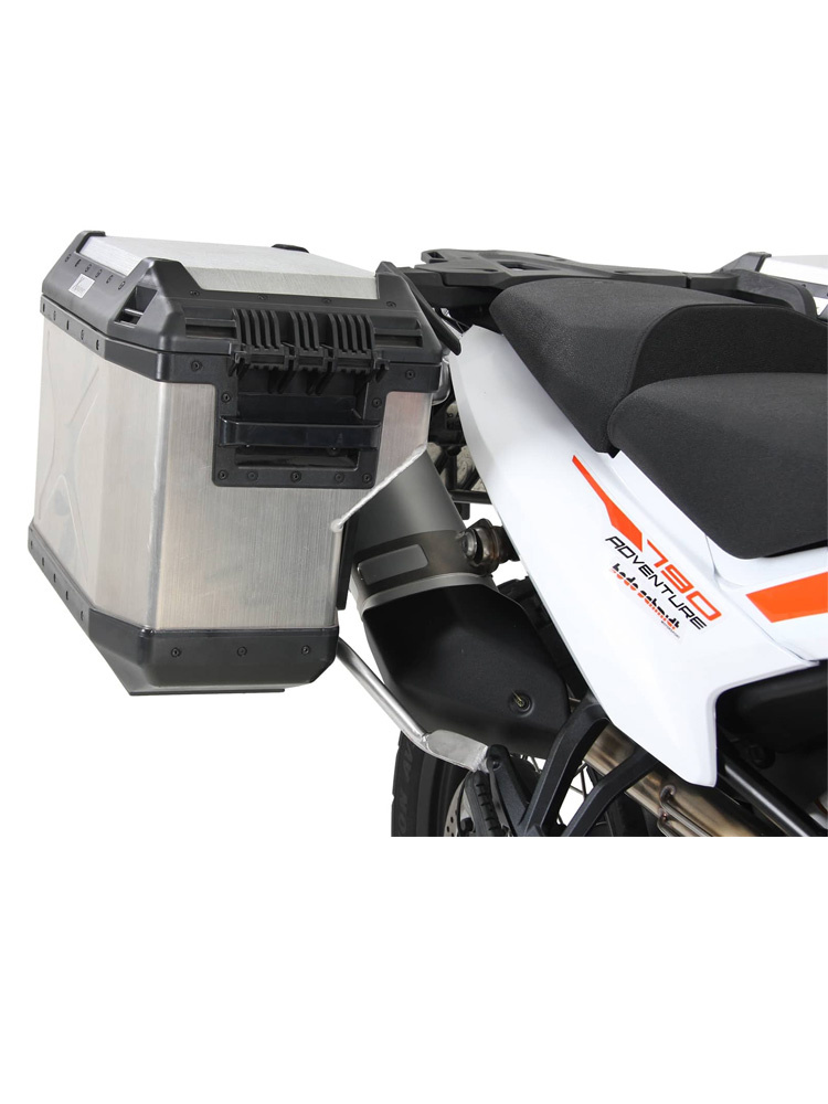 Zestaw: kufry boczne + stelaże Hepco&Becker Xplorer Cutout KTM 790 Adventure/R (19-21) srebrne