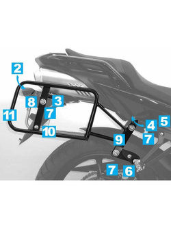 Stelaż kufrów bocznych Hepco&Becker Lock-It Yamaha FZ 6 Fazer S2 (07-10) srebrny