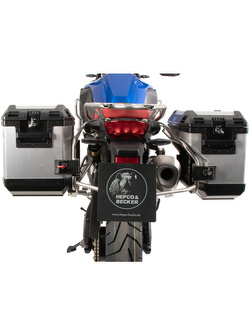 Zestaw: kufry boczne + stelaże Hepco&Becker Xplorer Cutout BMW F 800 GS (24-) srebrne