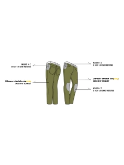 Legginsy motocyklowe damskie PMJ Sidney czarne
