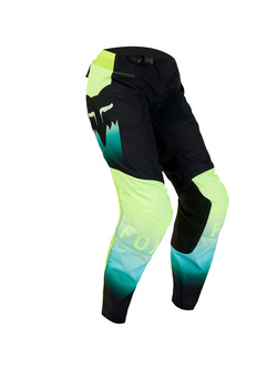 Spodnie cross damskie Fox 180 Flora czarno-żółto-niebieskie