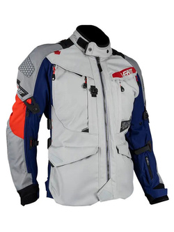 Kurtka motocyklowa tekstylna Leatt ADV MultiTour 7.5 szaro-niebiesko-czerwona