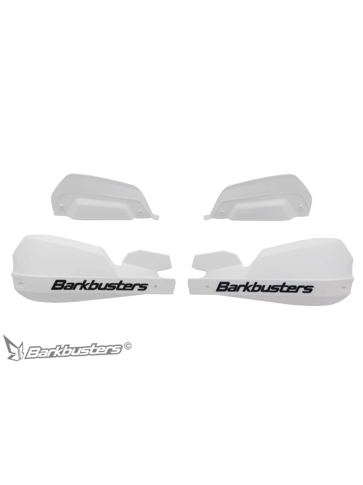 Osłony dłoni Barkbusters VPS z regulowanymi deflektorami, białe + zestaw montażowy Yamaha MT-07 (13-20)/ MT-07 LA (14-20)